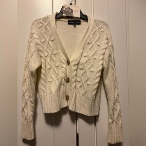 Kendall + Kylie Knit Cream Cardigan